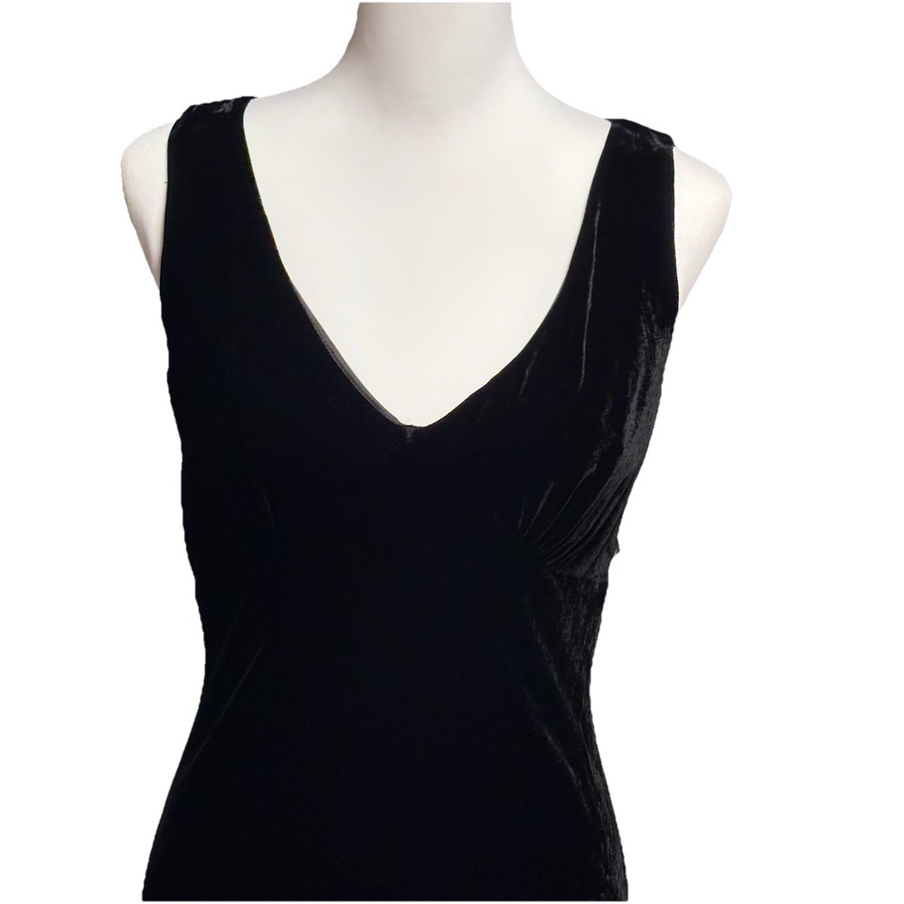Cami NYC Black Velvet Burnout Dress Size 6 Whimsigoth Fairy Romantic Timeless - Picture 2 of 9